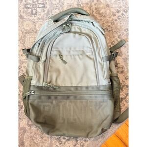 Victoria’s Secret PINK Olive Green Multi Pocket Backpack School Travel Bag
